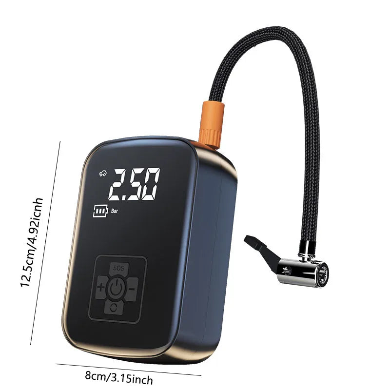 Wired/Wireless Car Air Compressor 150PSI Portable Electric Tire Inflator Pump for Motorcycle, Bicycle, Auto, Balls.